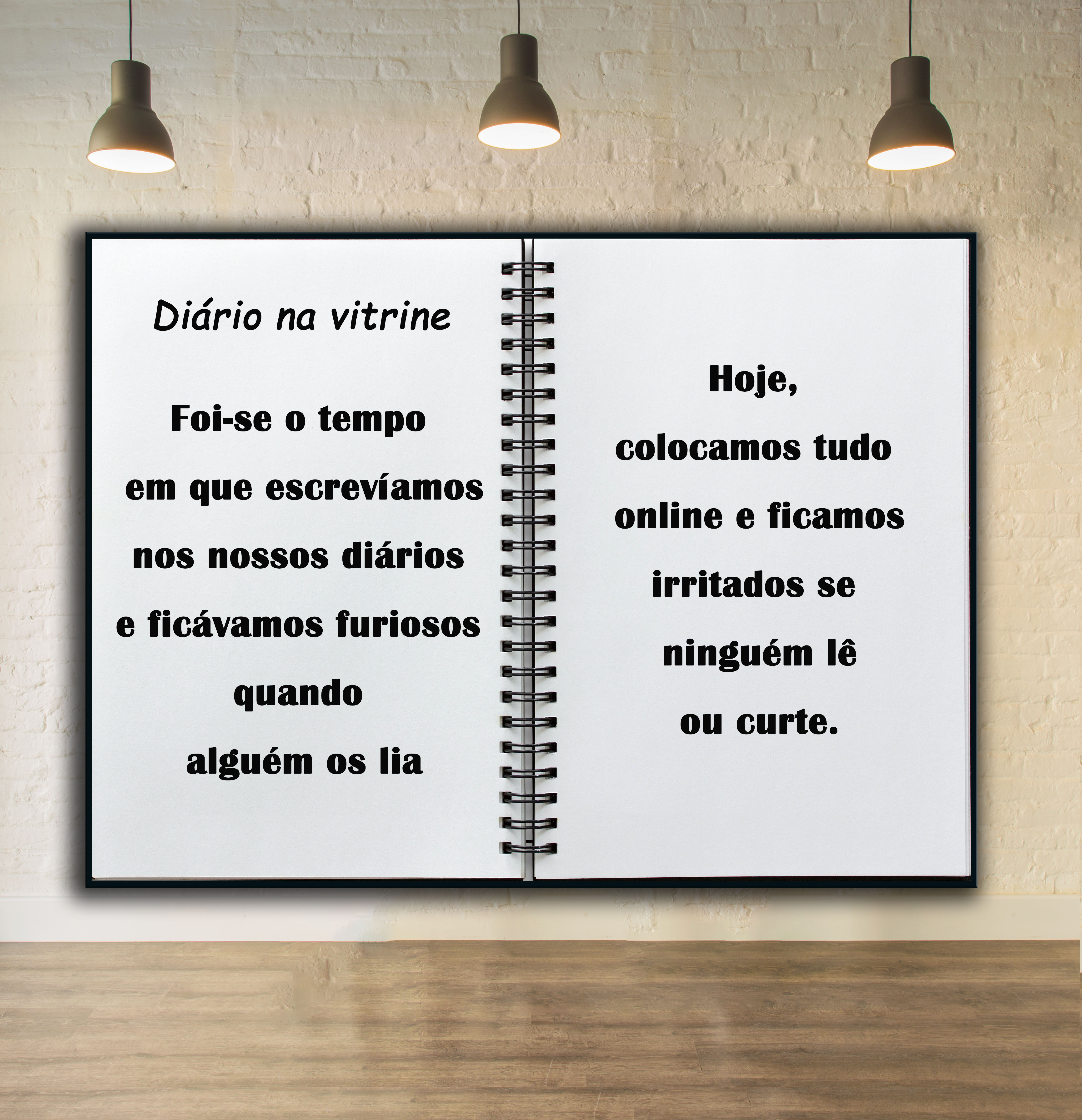 Diário na vitrine